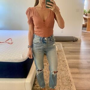 Abercrombie bodysuit. Polka dots size XS